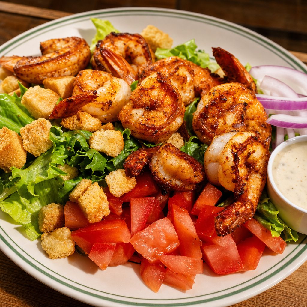 Blackened Shrimp Salad.
