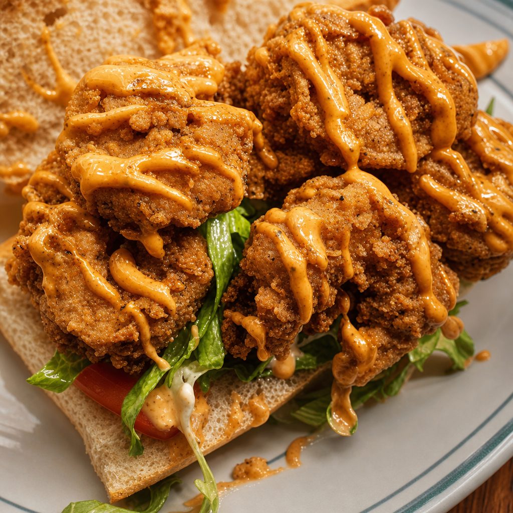Fried or Blackened Shrimp Po'boy.