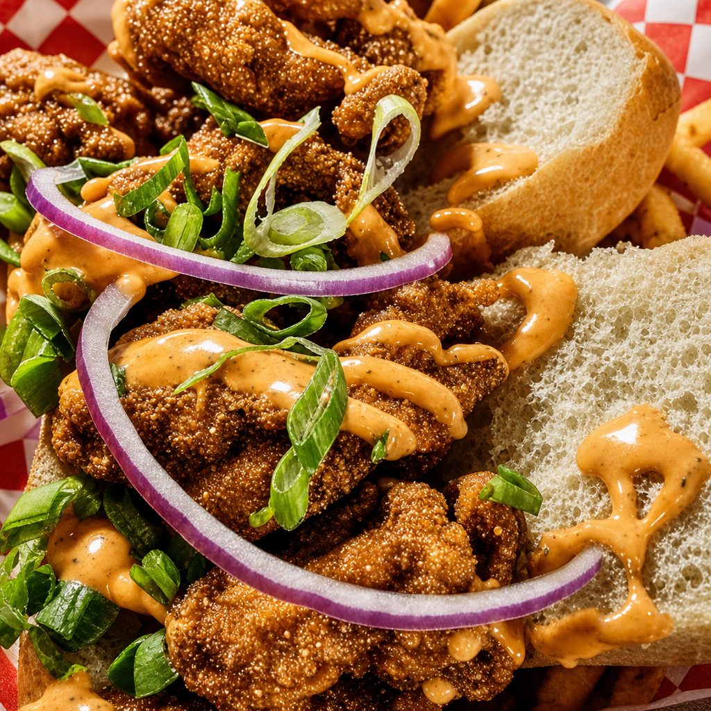 Fried or Blackened Gator Po'boy.