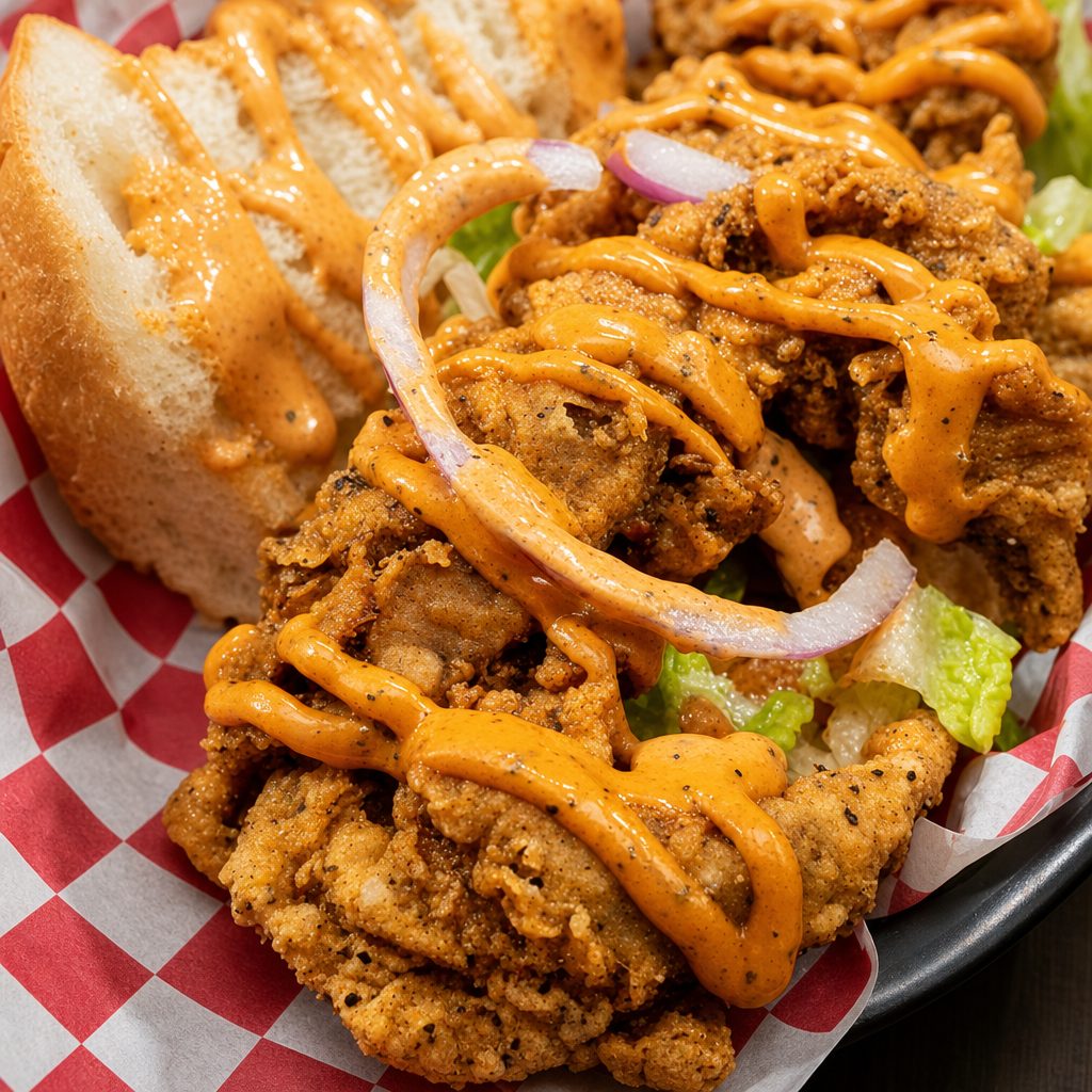 Fried Soft Shell Crab Po'boy.